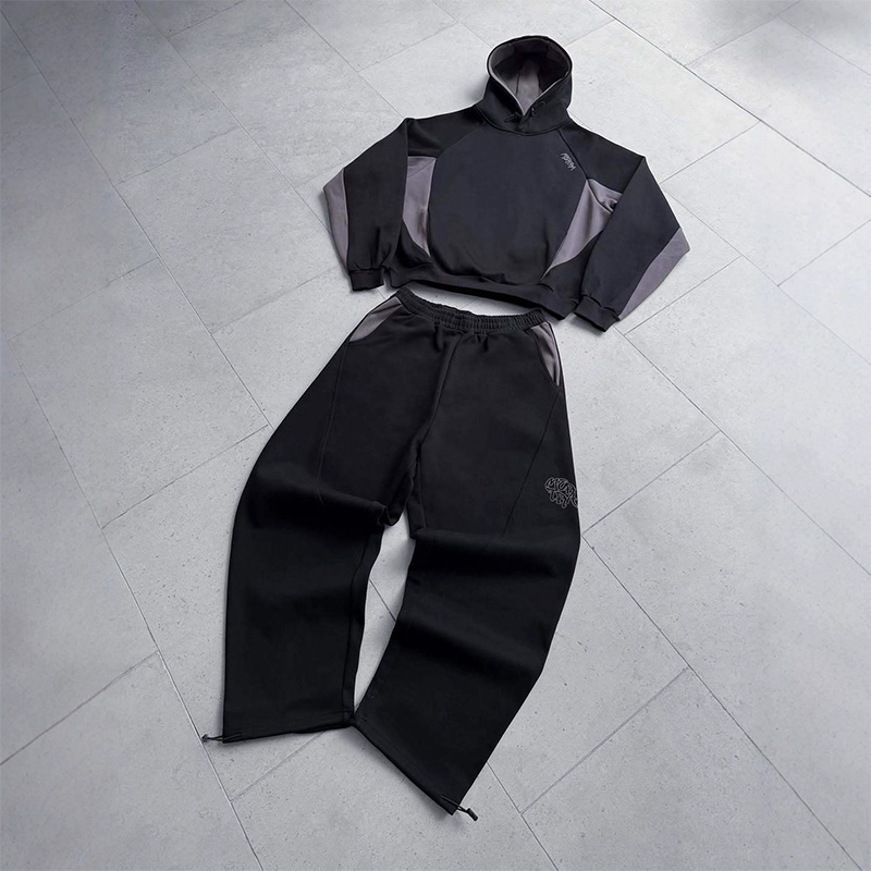 秋冬メンズY2Kストリートウェア ヴィンテージカラーブロック - Street Fashion Y2K のレビューと価格